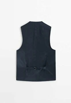 Massimo Dutti Pinstripes Super - Suit Waistcoat - Blue/Black Denim -Massimo Dutti Shop 9e0d815020b44835b1ed4059399c9202