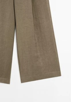 Massimo Dutti WIDE-LEG CROPPED WITH DARTS - Trousers - Mottled Brown -Massimo Dutti Shop 9e475f1513d24fcd85fcc40c7dbe4400