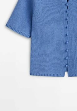 Massimo Dutti With Ceramic Buttons - Cardigan - Stone Blue Denim -Massimo Dutti Shop 9e61aa5cbb044d87addb91847fdbf2e3