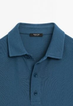 Massimo Dutti TEXTURED SHORT SLEEVE POLO NECK - Polo Shirt - Mottled Dark Blue -Massimo Dutti Shop 9e83bffe3df84412aa7df1eda35469c3