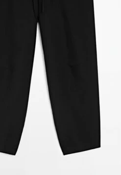 Massimo Dutti FLOWING BARREL FIT - Trousers - Black -Massimo Dutti Shop 9e862e7d084b497f8563129d57c662b7