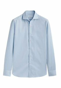 Massimo Dutti Textured Thick - Formal Shirt - Light Blue