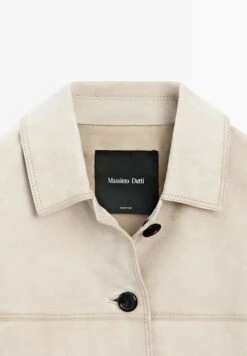 Massimo Dutti SHORT WITH TOPSTITCHING - Leather Jacket - Light Grey -Massimo Dutti Shop 9ecb5d096f2f4c5ca84322ceec0f96bf