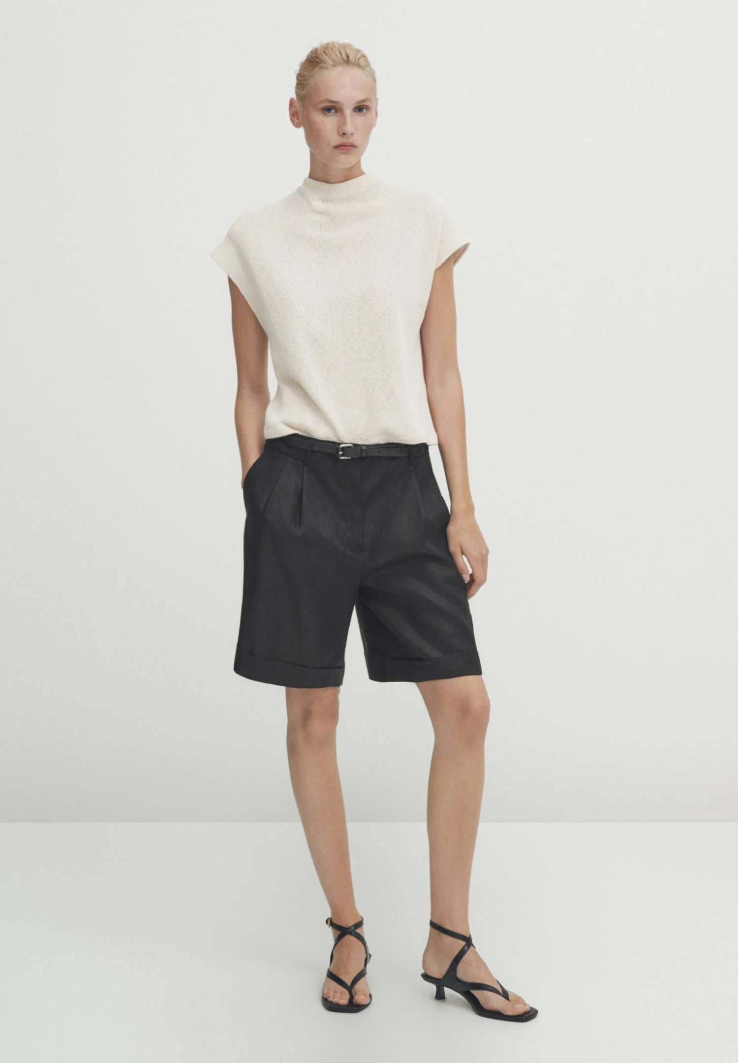 Massimo Dutti Textured Mock - Basic T-Shirt 4 Massimo Dutti Textured Mock - Basic T-Shirt - Image 2