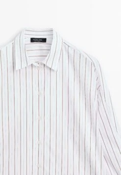 Massimo Dutti LOOSE-FITTING STRIPED - Button-down Blouse - White -Massimo Dutti Shop 9ecfe6d0f16a48cb9c8f0129b9ecd184