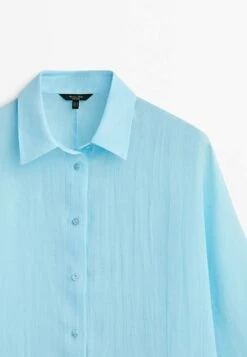 Massimo Dutti Batwing Sleeve- Button-Down Blouse - Blue -Massimo Dutti Shop 9f12c5a5fd924d81ac48e760d081a158