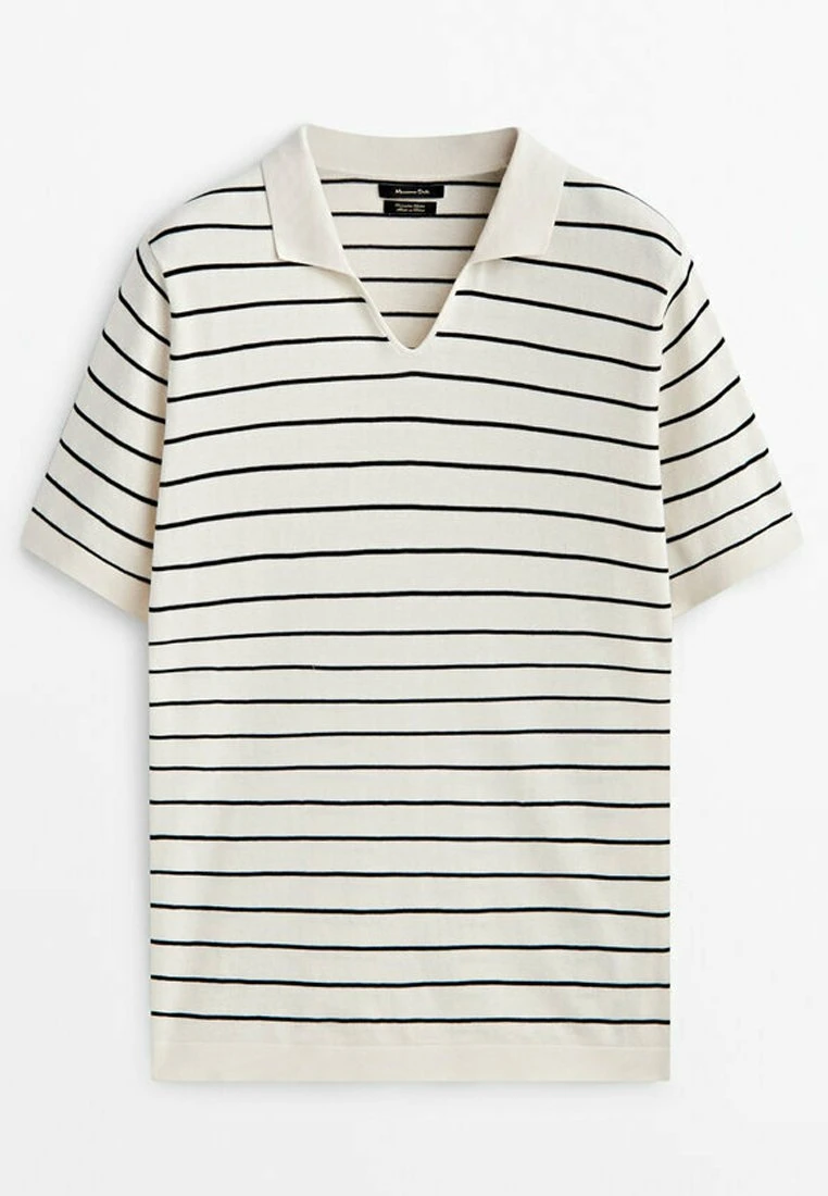 Massimo Dutti Striped Short Sleeve - Polo Shirt - Light Yellow 12 Massimo Dutti Striped Short Sleeve - Polo Shirt - Light Yellow - Image 10