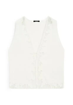 Massimo Dutti FLOWING GARMENT WITH LACE DETAIL - Blouse - White -Massimo Dutti Shop 9fa7956839ac49f282267a6f0b1b41ee