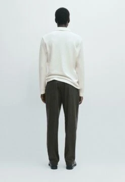 Massimo Dutti TEXTURED LONG SLEEVE - Polo Shirt - WHITE -Massimo Dutti Shop 9fd4f4ed7fc548559802eaeede1d12dd