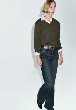 Massimo Dutti V-NECK - Jumper - Green 19 Massimo Dutti V-NECK - Jumper - Green -Massimo Dutti Shop 9ffdc6410b5841c4a5684af492b1ed2c