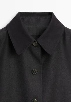 Massimo Dutti CONTRAST COLLAR - Short Coat - Dark Grey 25 Massimo Dutti CONTRAST COLLAR - Short Coat - Dark Grey -Massimo Dutti Shop 9fff2d7f45a040e888bf1ffb5f75d7a2