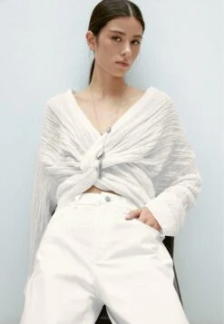 Massimo Dutti STRAIGHT-LEG CROPPED - Trousers - White -Massimo Dutti Shop 9ffffe62edca4b198a5d2dbfdb4ddef7