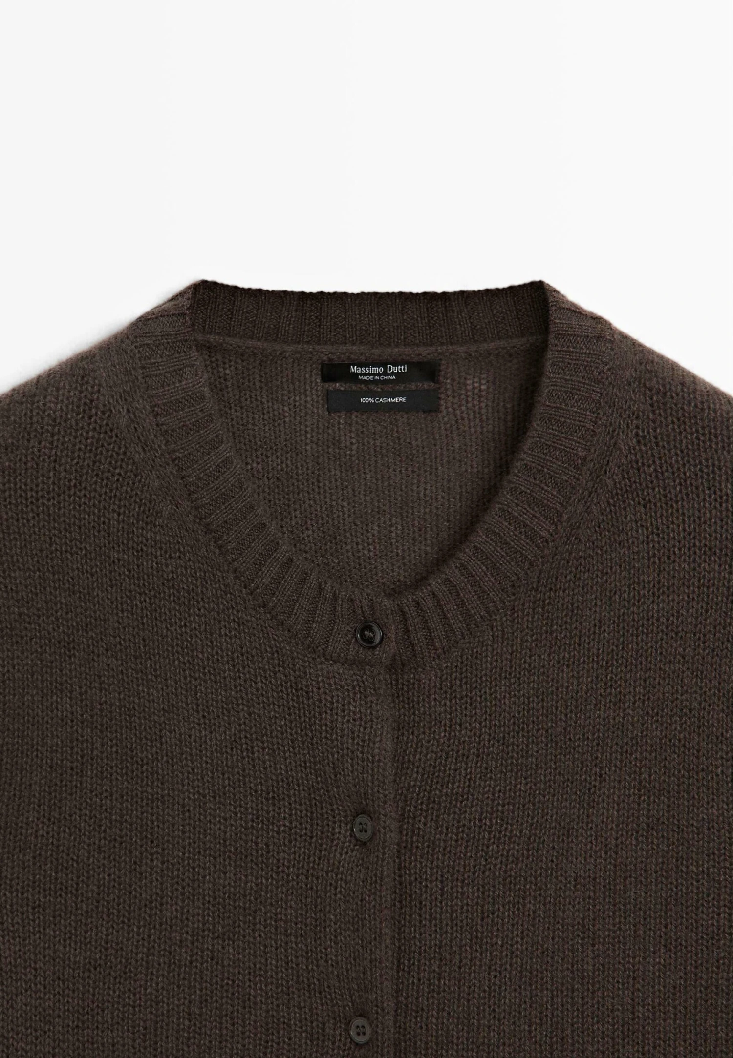 Massimo Dutti KNITTED CREW NECK - Cardigan - Mottled Dark Brown 9 Massimo Dutti KNITTED CREW NECK - Cardigan - Mottled Dark Brown - Image 7
