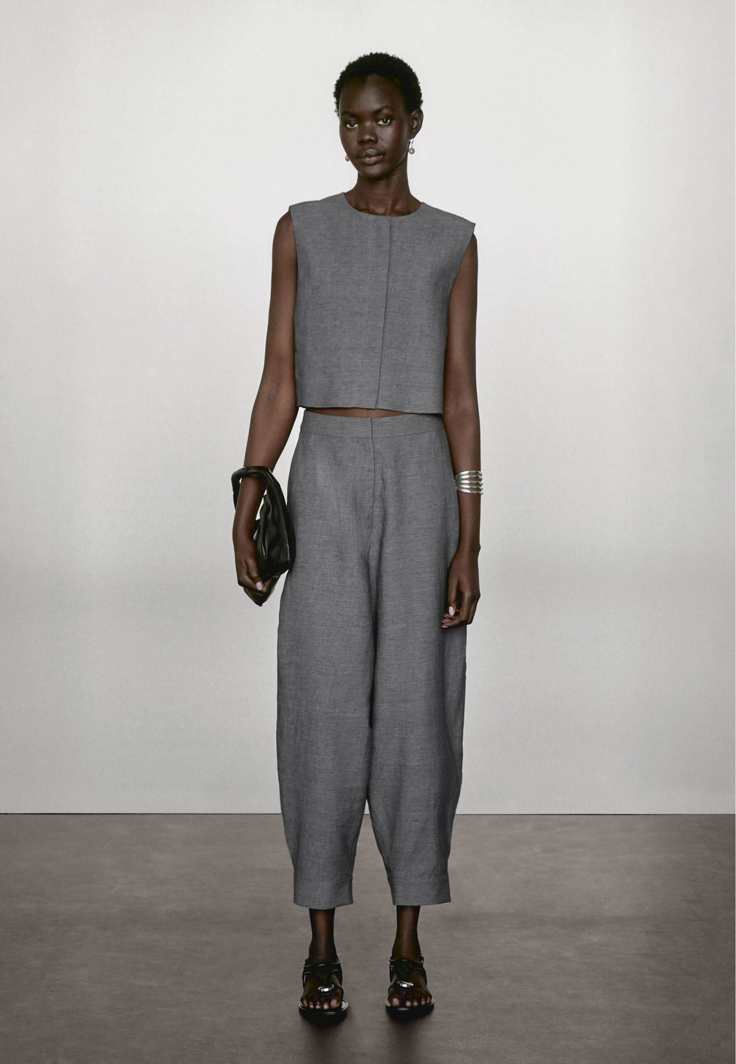 Massimo Dutti SHORT SLEEVELESS - Waistcoat - Grey 7 Massimo Dutti SHORT SLEEVELESS - Waistcoat - Grey - Image 5