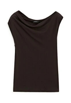 Massimo Dutti SLEEVELESS ASYMMETRIC CUT - Print T-shirt - Brown -Massimo Dutti Shop a01513fbe9344782b282768627842ad1 1