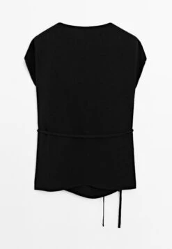Massimo Dutti CREPE COWL NECK - Top - Black -Massimo Dutti Shop a059f191d0a24db887ced52a80083cee