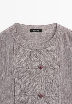 Massimo Dutti FLOWING GARMENT WITH BIB DETAIL - Blouse - Mauve -Massimo Dutti Shop a062fd273ea5480d86de4b30a1346cd4