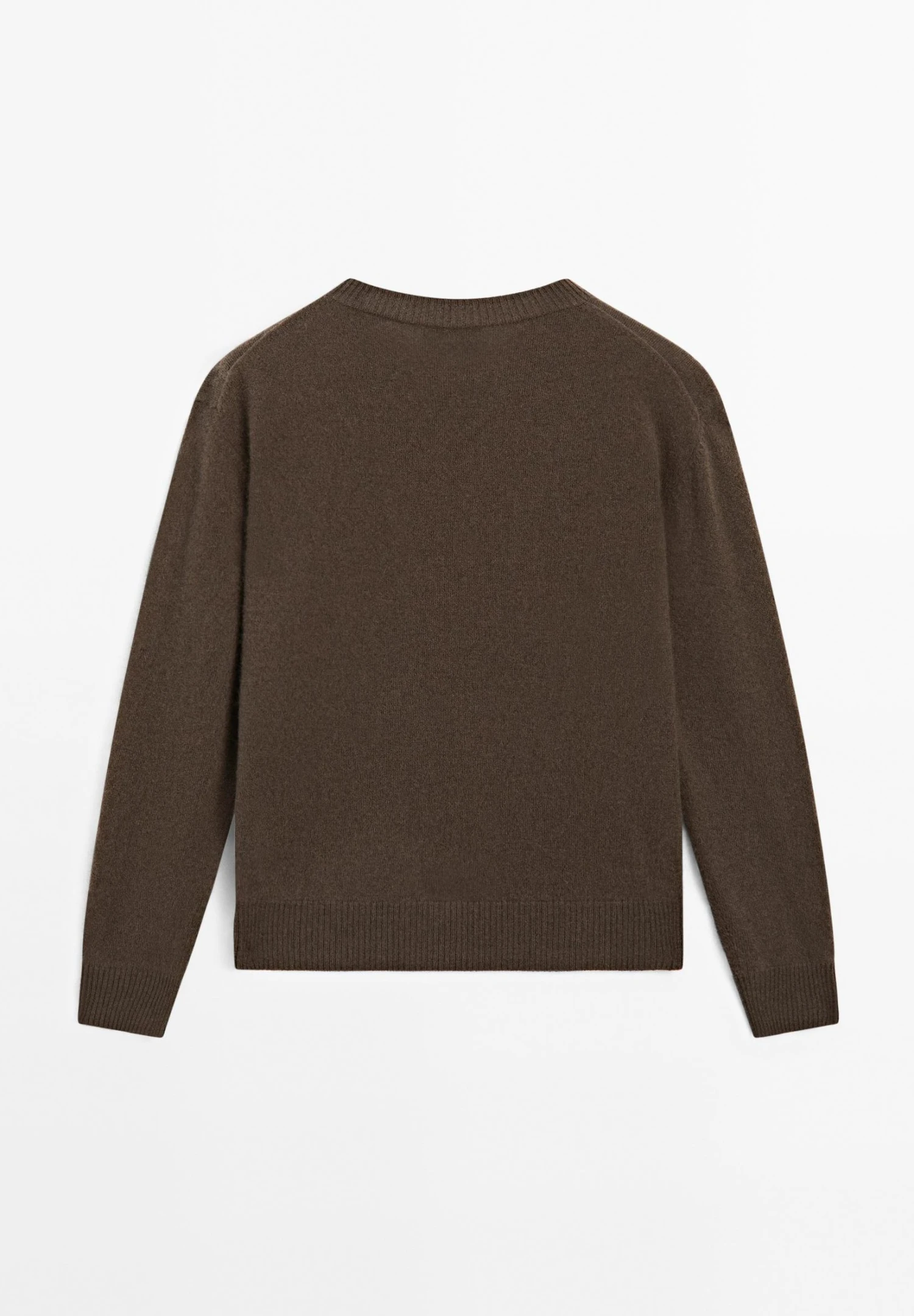 Massimo Dutti CREW NECK CASHMERE WITH LONG SLEEVES - Jumper - Dark Brown 7 Massimo Dutti CREW NECK CASHMERE WITH LONG SLEEVES - Jumper - Dark Brown - Image 5