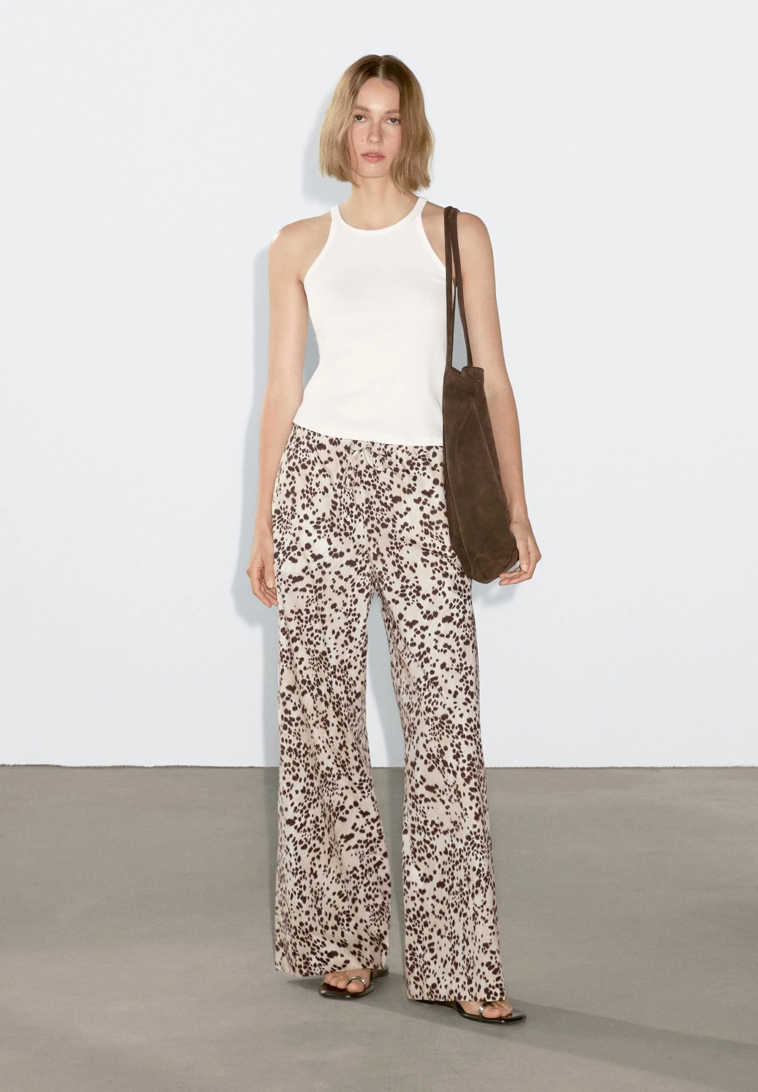 Massimo Dutti ANIMAL PRINT STRAIGHT-LEG - Trousers - Brown 6 Massimo Dutti ANIMAL PRINT STRAIGHT-LEG - Trousers - Brown - Image 4
