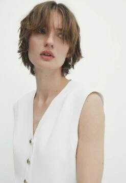 Massimo Dutti With Golden Buttons - Cardigan - White -Massimo Dutti Shop a0b1ef9249c94f2aae456339bb8a1015