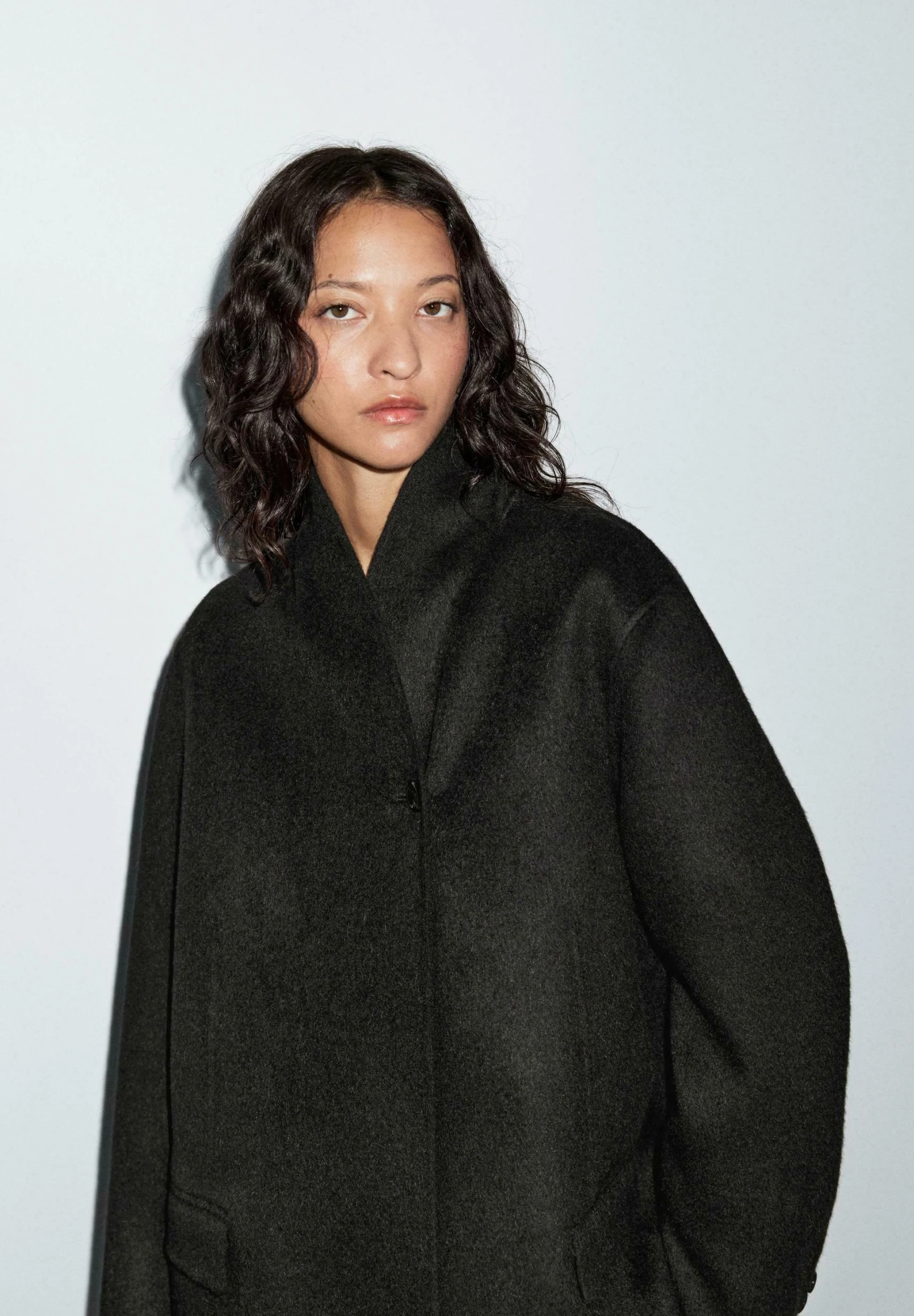 Massimo Dutti ONE-NECK - Classic Coat - Black 6 Massimo Dutti ONE-NECK - Classic Coat - Black - Image 4