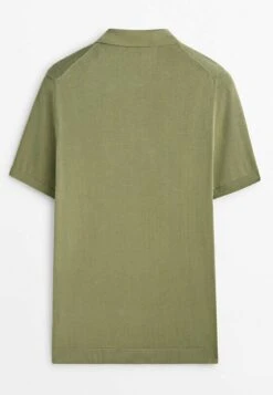 Massimo Dutti Short Sleeve - Polo Shirt - Mottled Green -Massimo Dutti Shop a0c93fe8905541949d01b0a5a9a0ad16