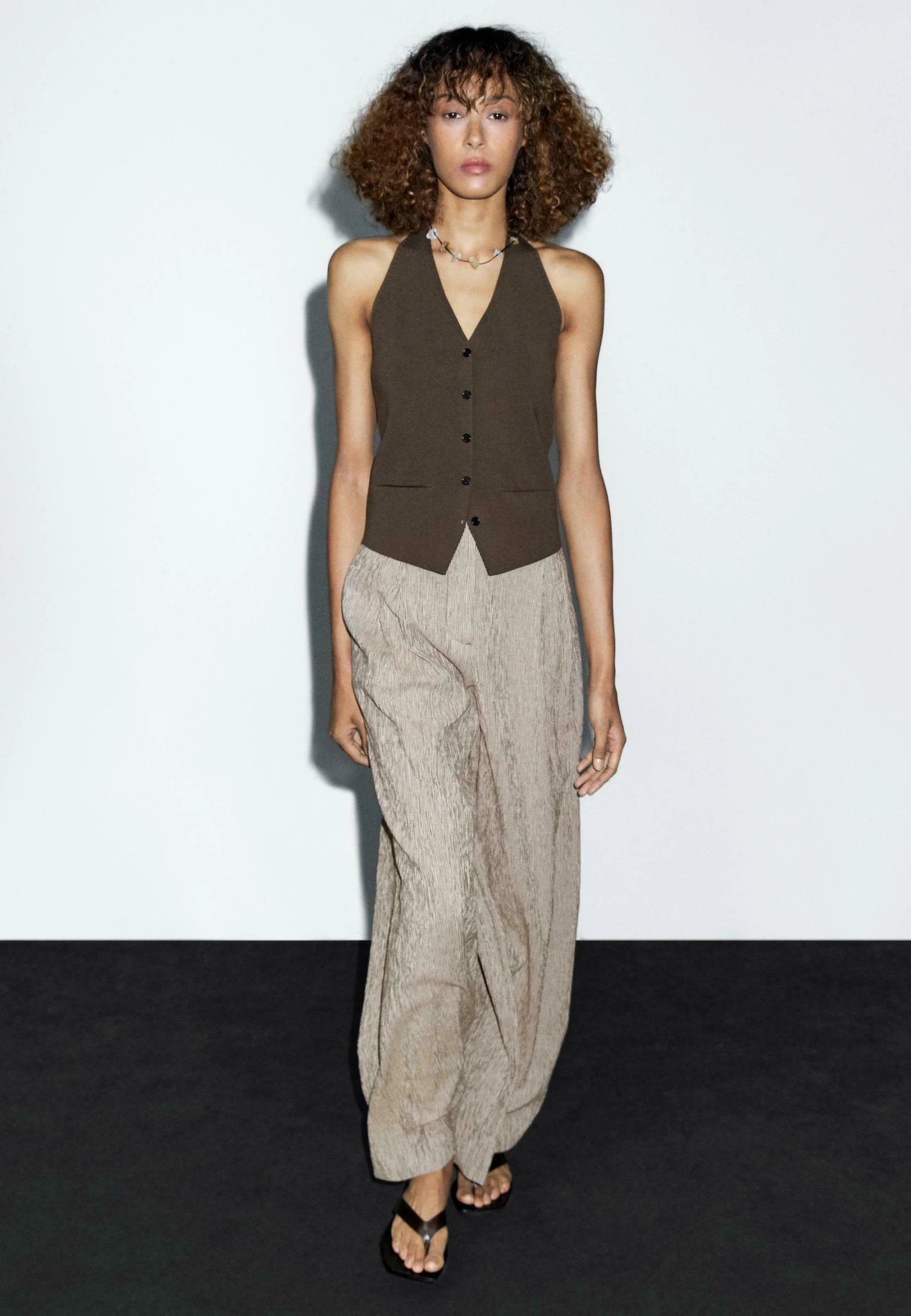 Massimo Dutti TEXTURED MULTI-STRIPE - Trousers - Grey 4 Massimo Dutti TEXTURED MULTI-STRIPE - Trousers - Grey - Image 2