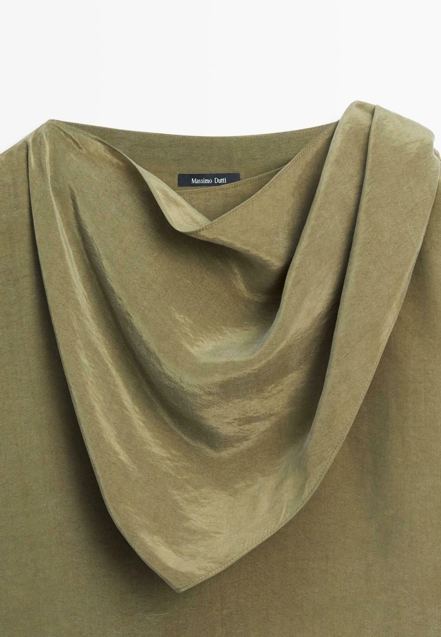 Massimo Dutti FLOWING WITH VOLUMINOUS COLLAR - Blouse - Mottled Dark Green 12 Massimo Dutti FLOWING WITH VOLUMINOUS COLLAR - Blouse - Mottled Dark Green - Image 10