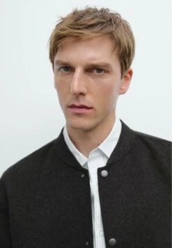 Massimo Dutti DOUBLE-LAYER BOMBER NECK - Summer Jacket - Grey -Massimo Dutti Shop a0d8a12e20984ff591357292ec07cd60