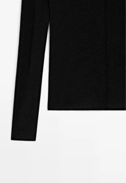 Massimo Dutti WITH SEAM DETAIL - Long Sleeved Top - Black -Massimo Dutti Shop a0e34c70f62149a490b102f1e5b854d4