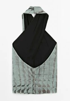Massimo Dutti PRINT FLOWING HALTER NECK - Top - Blue Grey -Massimo Dutti Shop a138ecd3916b4c5ca2c41fedc4e4ce1f
