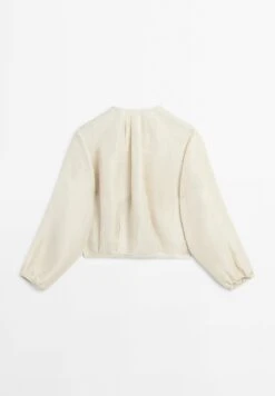 Massimo Dutti FRAYED LIGHTWEIGHT BOMBER NECK - Bomber Jacket - Beige -Massimo Dutti Shop a165aa3c327a4f59a9b6fd1ca2c973ea