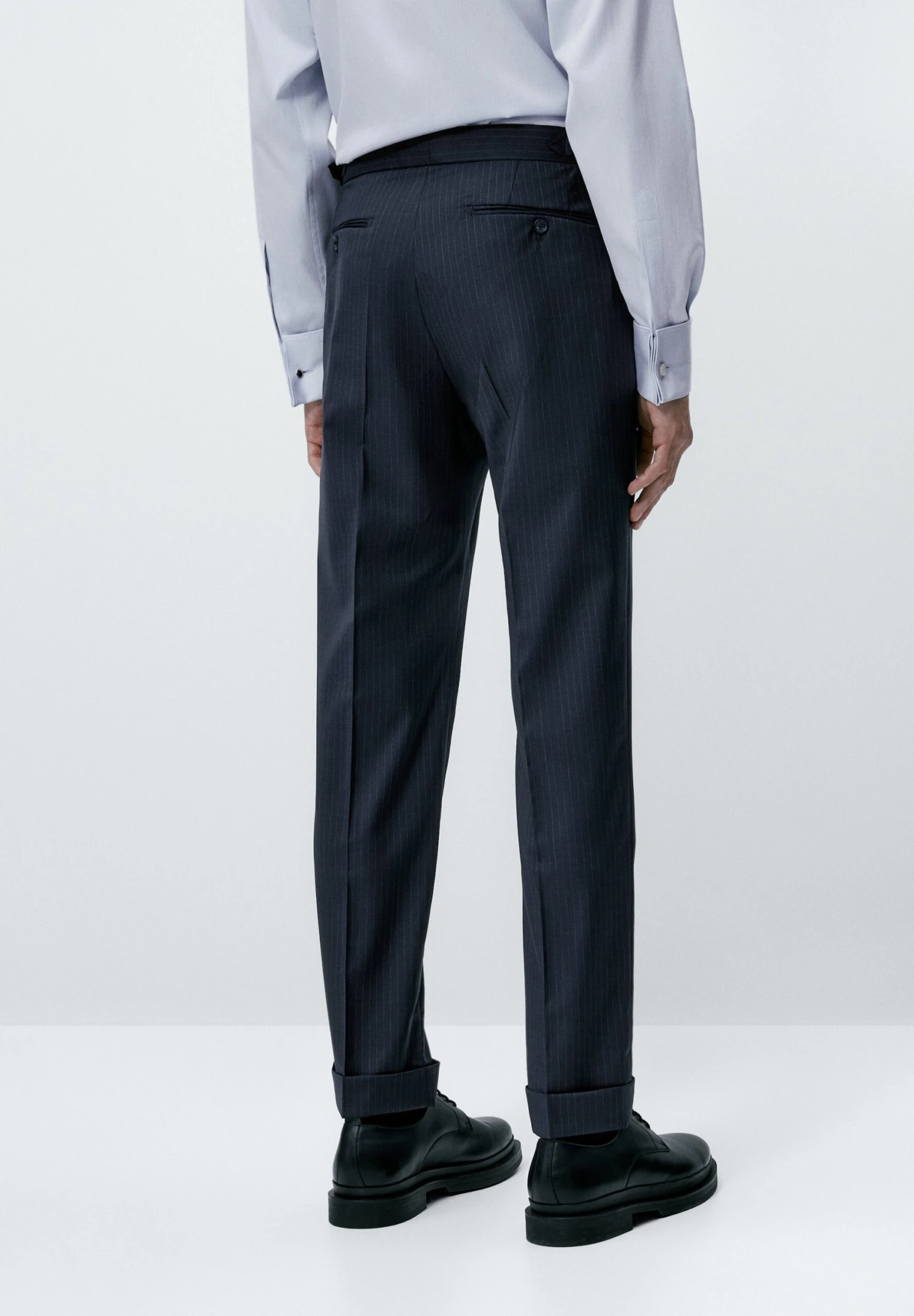 Massimo Dutti Pinstripes Super S- Chinos - Blue Black Denim 5 Massimo Dutti Pinstripes Super S- Chinos - Blue Black Denim - Image 3