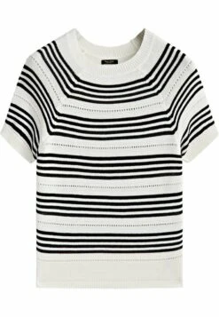 Massimo Dutti Textured Short Sleeve Striped - Print T-Shirt - Beige -Massimo Dutti Shop a190e9ea52f34961bf8d021cd4d58061