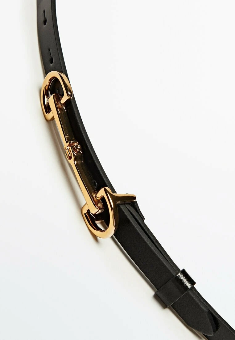 Massimo Dutti With Double Long Buckle- Belt - Black 4 Massimo Dutti With Double Long Buckle- Belt - Black - Image 2