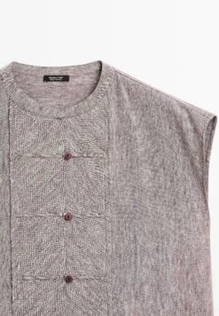 Massimo Dutti FLOWING GARMENT WITH BIB DETAIL - Blouse - Mauve -Massimo Dutti Shop a1c3851a538e4e15a00fd809f474380e