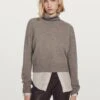 Massimo Dutti SHORT KNIT SWEATER - Jumper - Light Brown -Massimo Dutti Shop a1d7459b580c46329d1d348519e33427