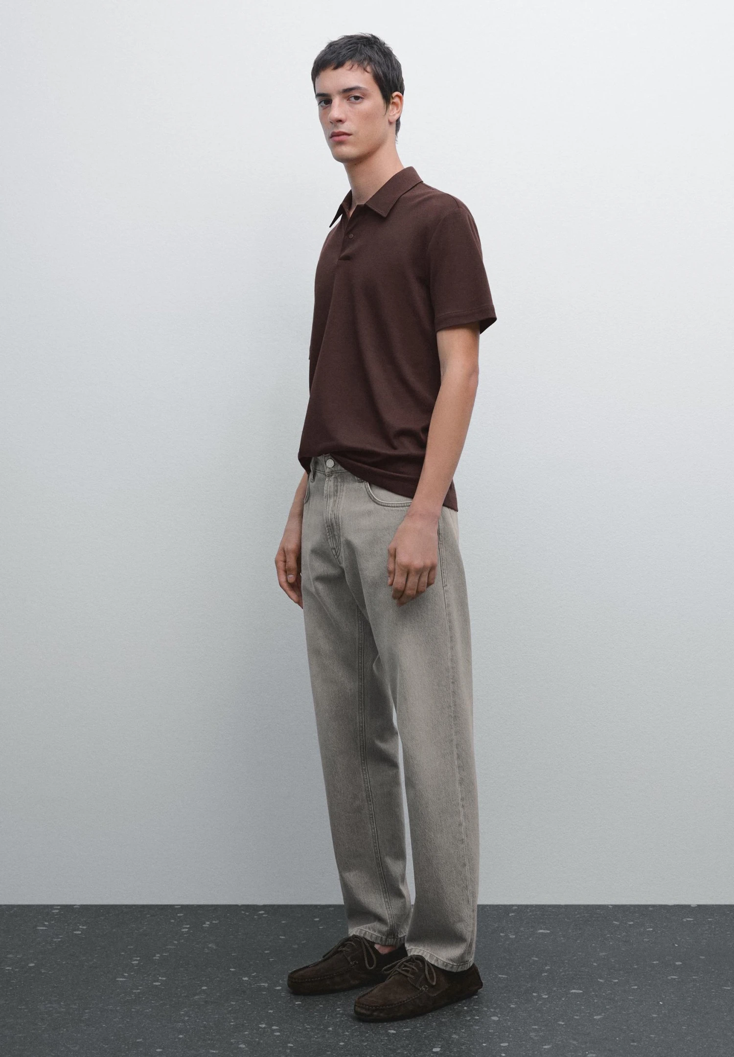 Massimo Dutti SHORT SLEEVE POLO NECK - Polo Shirt - Bordeaux 4 Massimo Dutti SHORT SLEEVE POLO NECK - Polo Shirt - Bordeaux - Image 2