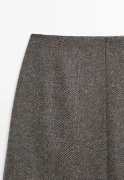 Massimo Dutti A-line Skirt - Dark Grey -Massimo Dutti Shop a226daa11c324bf3bd2b6bd691b76046