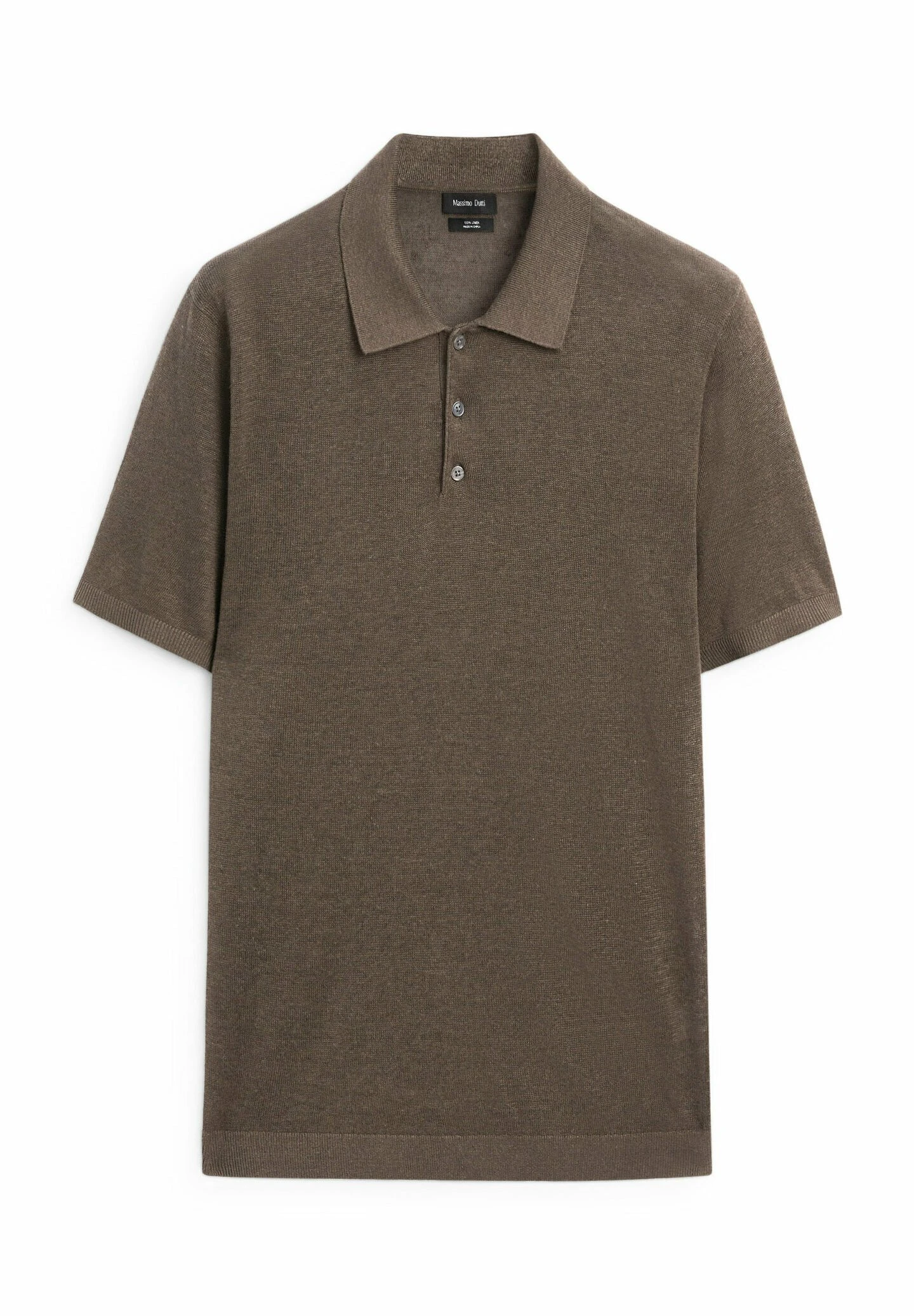Massimo Dutti WIDE BUTTONED POLO COLLAR - Polo Shirt - Mottled Dark Grey 14 Massimo Dutti WIDE BUTTONED POLO COLLAR - Polo Shirt - Mottled Dark Grey - Image 12
