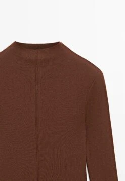 Massimo Dutti WITH SEAM DETAIL - Long Sleeved Top - Dark Brown -Massimo Dutti Shop a25a3ce71a494c5aa76c3c0f8787a243