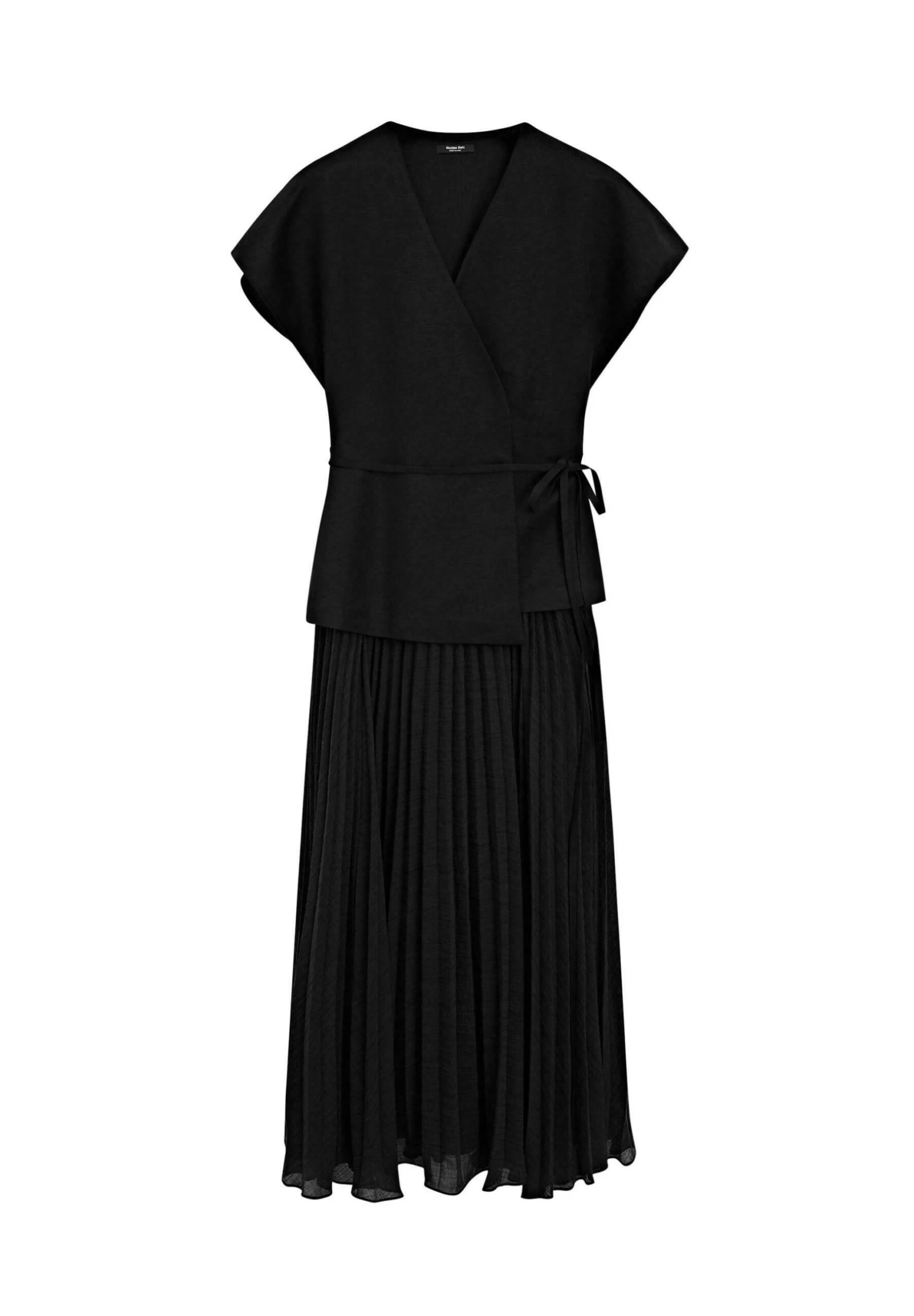 Massimo Dutti LONG PLEATED WITH WAISTCOAT DETAIL - Maxi Dress - Black 8 Massimo Dutti LONG PLEATED WITH WAISTCOAT DETAIL - Maxi Dress - Black - Image 6