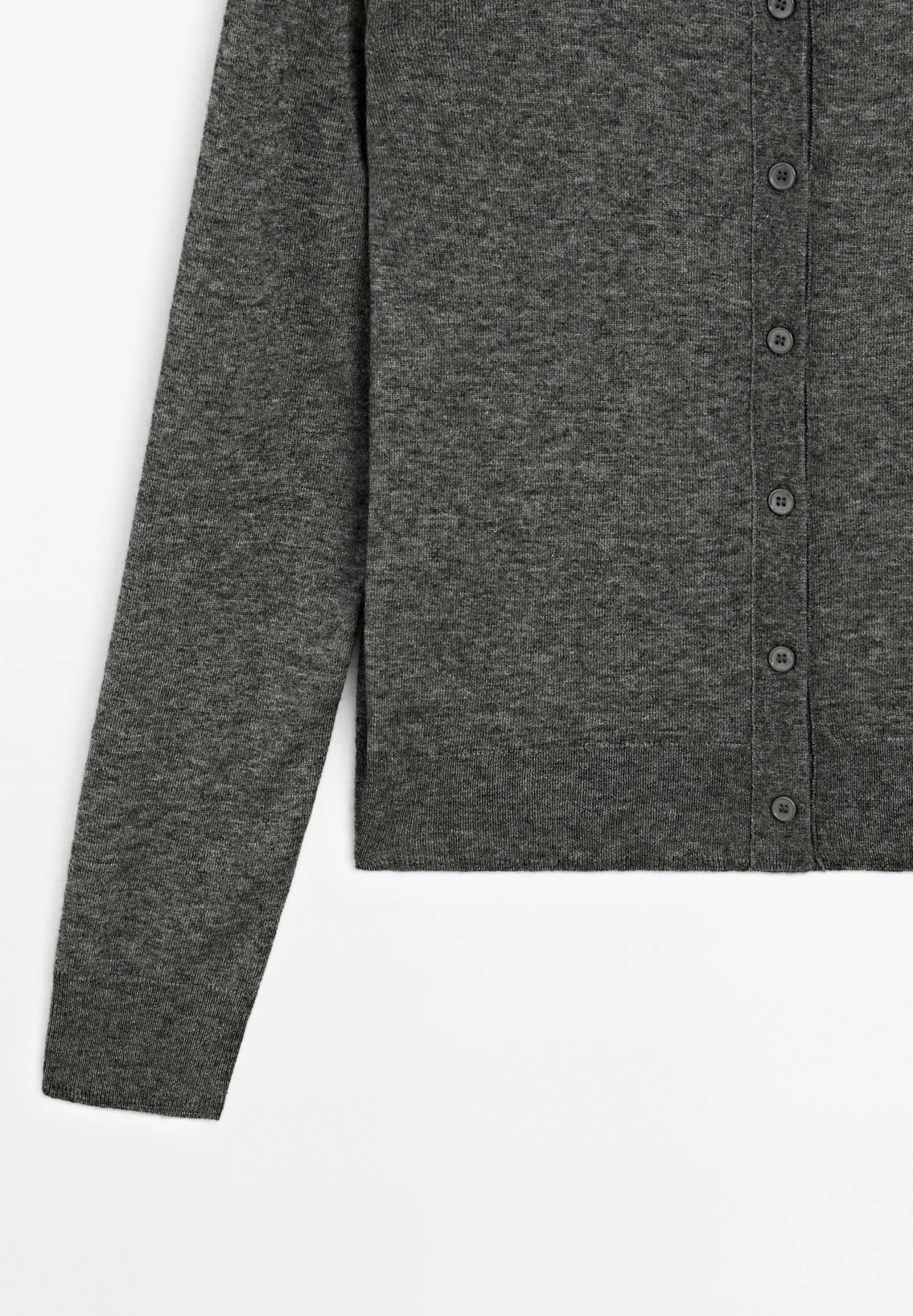 Massimo Dutti BUTTONED WITH CREW NECK - Cardigan - Grey 11 Massimo Dutti BUTTONED WITH CREW NECK - Cardigan - Grey - Image 9