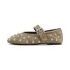 Massimo Dutti STUDDED FLATS - Ankle Strap Ballet Pumps - Camel -Massimo Dutti Shop a2b86c32a9d34fc0a253cf28d7296a34