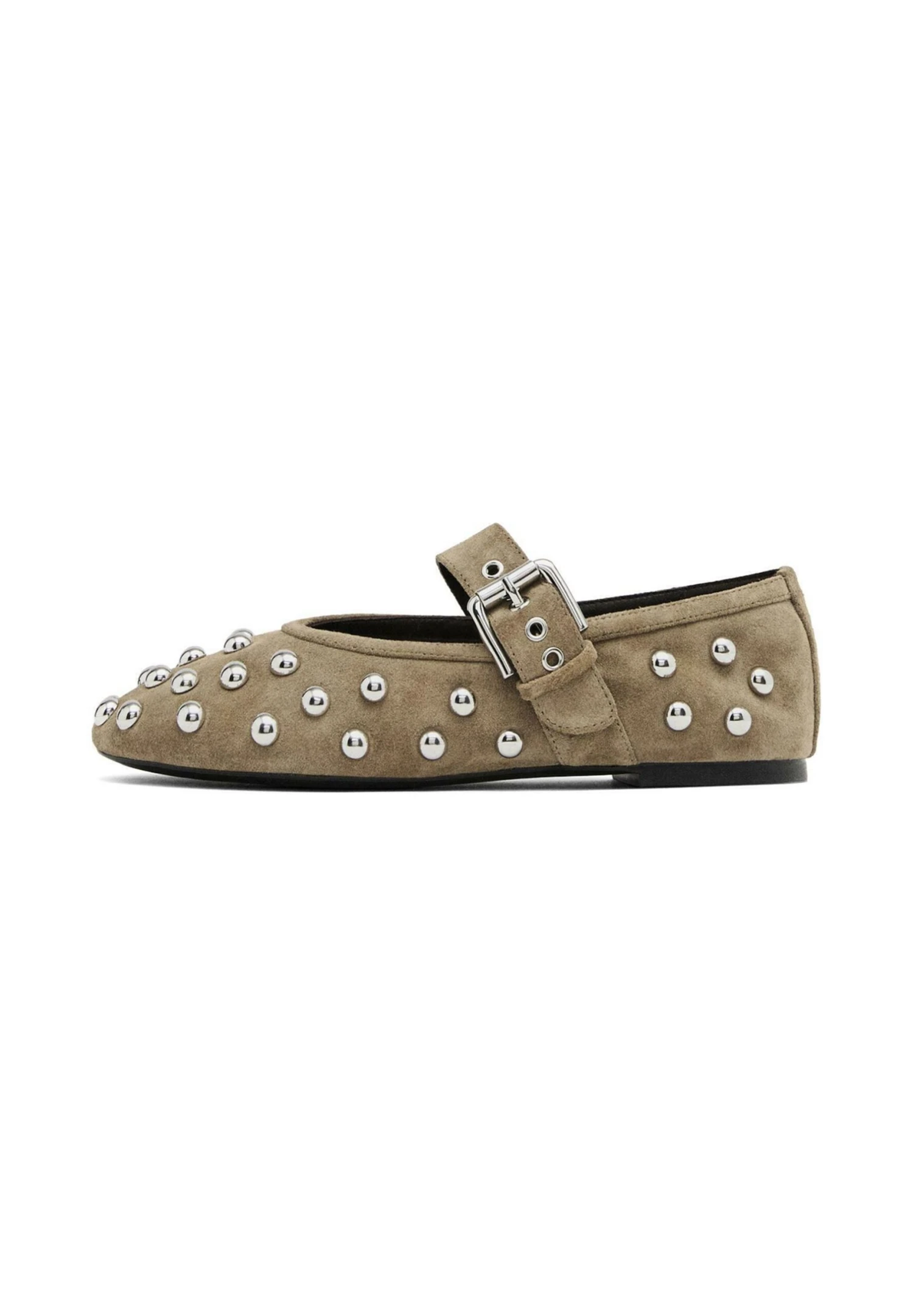 Massimo Dutti STUDDED FLATS - Ankle Strap Ballet Pumps - Camel 3 Massimo Dutti STUDDED FLATS - Ankle Strap Ballet Pumps - Camel