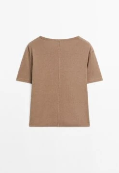 Massimo Dutti FADED CREW NECK - Basic T-shirt - Brown -Massimo Dutti Shop a2bcaee9de4c4a8484af3cae9f8e0da1