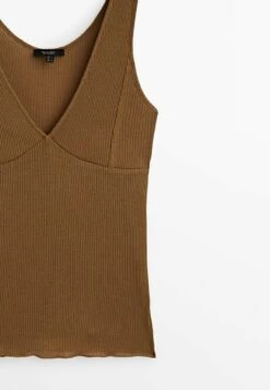 Massimo Dutti Strappy With Seam Detail - Top - Ochre -Massimo Dutti Shop a2d2729dc5c1443cbde13f814a13a959