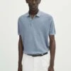 Massimo Dutti Textured Short Sleeve - Polo Shirt - Blue/Black Denim -Massimo Dutti Shop a2ddf3ab8d8d4bd29fb90d408750df55