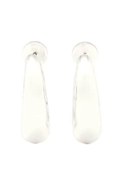 Massimo Dutti HOOP - Earrings - Silver-coloured