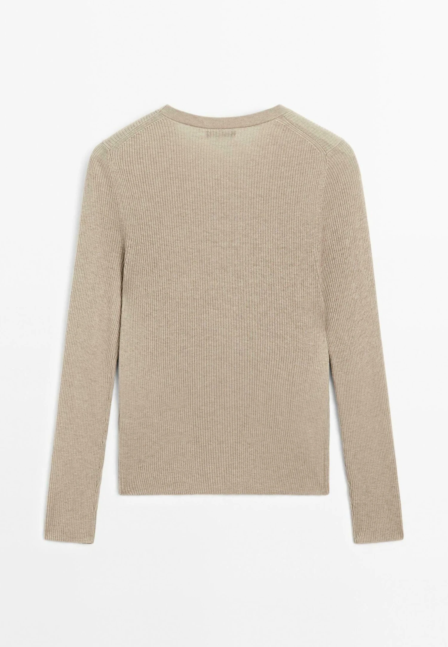 Massimo Dutti RIBBED CREW NECK - Jumper - LIGHT BROWN 9 Massimo Dutti RIBBED CREW NECK - Jumper - LIGHT BROWN - Image 7
